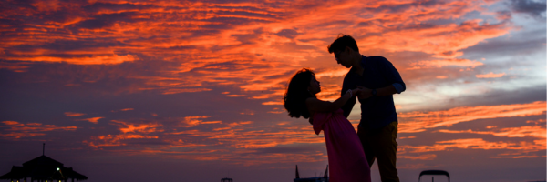 man and woman romantic